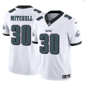 Philadelphia Eagles #30 Quinyon Mitchell White 2024 Draft F.U.S.E Vapor Untouchable Limited Stitched Jersey