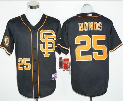 Giants #25 Barry Bonds Black 2016 Cool Base Stitched Jersey