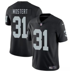Las Vegas Raiders #31 Raheem Mostert Black 2025 Vapor Stitched Jersey