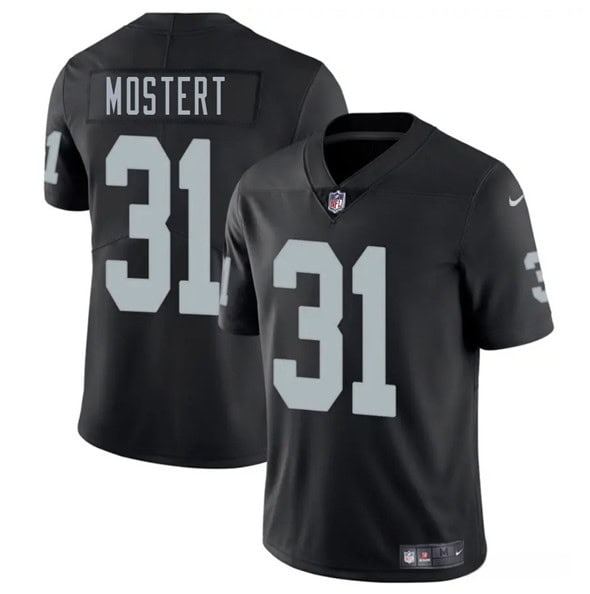 Las Vegas Raiders #31 Raheem Mostert Black 2025 Vapor Stitched Jersey