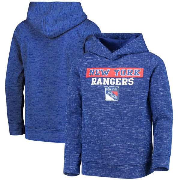 New York Rangers Royal Logo Scuba Pullover Hoodie