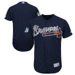 Atlanta Braves Majestic Navy 2017 Spring Training Authentic Flex Base Team Stitched Jersey