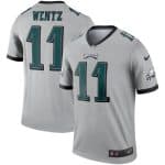 Philadelphia Eagles Carson Wentz Silver Inverted Legend Jersey