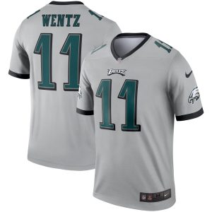 Philadelphia Eagles Carson Wentz Silver Inverted Legend Jersey