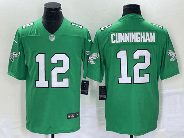 Philadelphia Eagles #12 Randall Cunningham Green Stitched Jersey