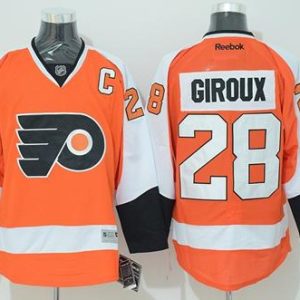 Flyers #28 Claude Giroux Stitched Orange Jersey