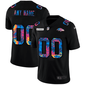 Baltimore Ravens Customized 2020 Black Crucial Catch Limited Stitched NFL Jersey