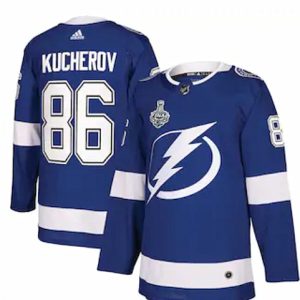 Tampa Bay Lightning #86 Nikita Kucherov Blue Stanley Cup Finals Blue Stitched Jersey