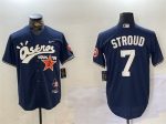 Houston Astros #7 C.J. Stroud Navy Cactus Jack Style Vapor Premier Limited Stitched Jersey
