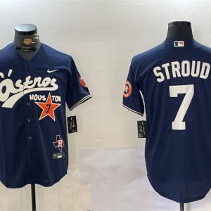 Houston Astros #7 C.J. Stroud Navy Cactus Jack Style Vapor Premier Limited Stitched Jersey