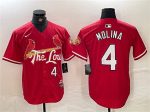 St. Louis Cardinals #4 Yadier Molina Red 2024 City Connect Limited Stitched Jersey