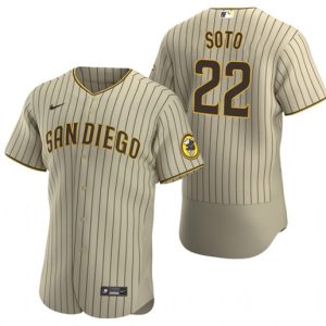 San Diego Padres #22 Juan Soto Tan Flex Base Stitched Baseball Jersey
