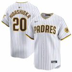 San Diego Padres #20 Kyle Higashioka White 2024 Home Limited Stitched Jersey