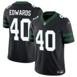 New York Jets #40 Donovan Edwards Black 2025 F.U.S.E. Vapor Untouchable Limited Football Stitched Jersey