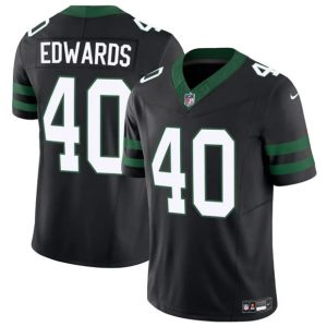 New York Jets #40 Donovan Edwards Black 2025 F.U.S.E. Vapor Untouchable Limited Football Stitched Jersey