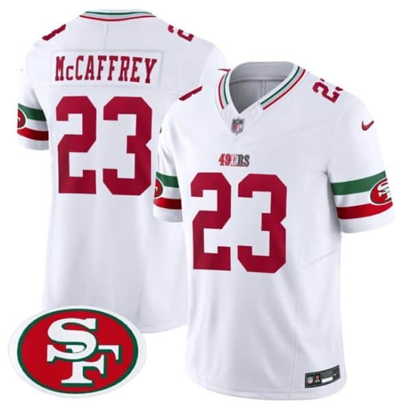 San Francisco 49ers #23 Christian McCaffrey White F.U.S.E. Mexico Vapor Limited Stitched Jersey