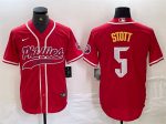 Philadelphia Phillies #5 Bryson Stott Red 2024 City Connect Stitched Jersey