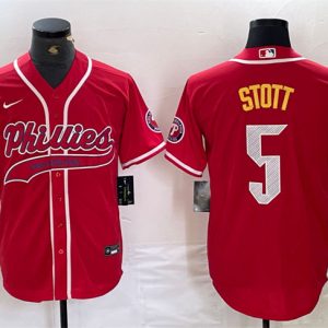 Philadelphia Phillies #5 Bryson Stott Red 2024 City Connect Stitched Jersey