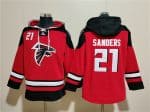 Atlanta Falcons #21 Deion Sanders Red Ageless Must-Have Lace-Up Pullover Hoodie