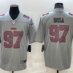 San Francisco 49ers #97 Nick Bosa Gray Atmosphere Fashion Stitched Jersey