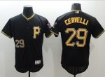 Pirates #29 Francisco Cervelli Black Flexbase Authentic Collection Stitched Jersey