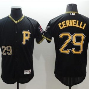 Pirates #29 Francisco Cervelli Black Flexbase Authentic Collection Stitched Jersey