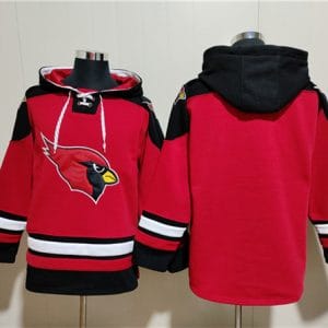 Arizona Cardinals Blank Red Ageless Must-Have Lace-Up Pullover Hoodie