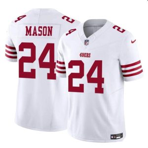 San Francisco 49ers #24 Jordan Mason White 2023 F.U.S.E. Stitched Jersey