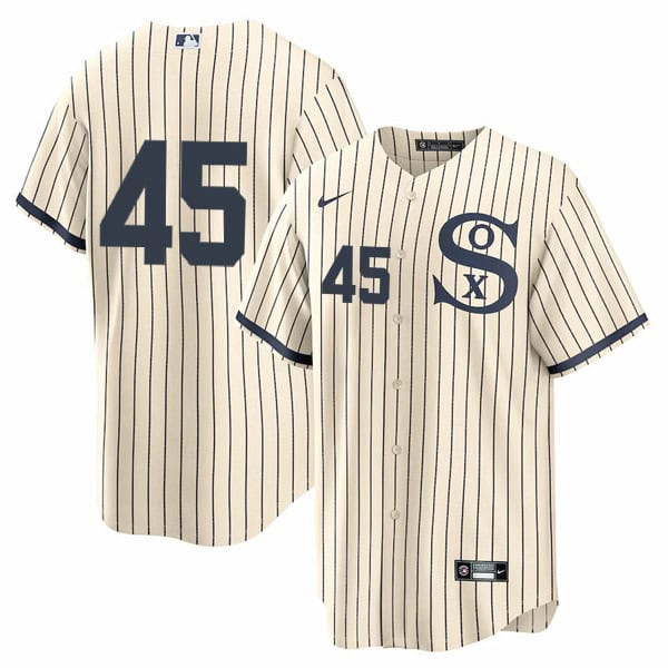 Chicago White Sox #45 Michael Jordan 2021 Cream Navy Field Of Dreams Cool Base Stitched Jersey