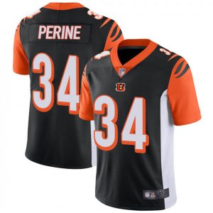 Cincinnati Bengals #34 Samaje Perine Black Vapor Untouchable Limited Stitched Jersey