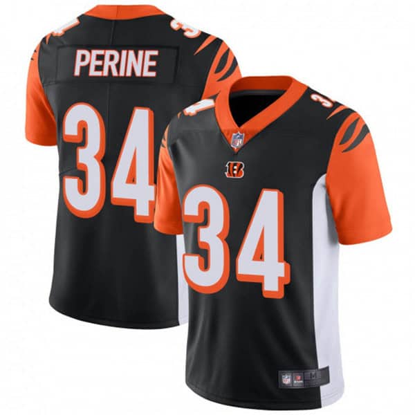 Cincinnati Bengals #34 Samaje Perine Black Vapor Untouchable Limited Stitched Jersey