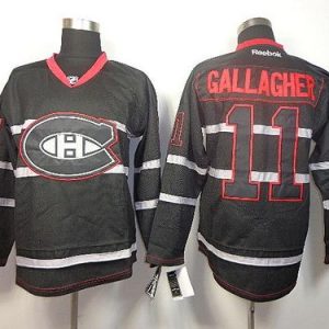Canadiens #11 Brendan Gallagher Black Ice Stitched Jersey