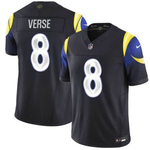 Los Angeles Rams #8 Jared Verse Black 2025 F.U.S.E. ¡°Rivalries¡± Vapor Limited Football Stitched Jersey