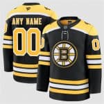 Boston Bruins Custom Black 2024-25 Home Stitched Jersey