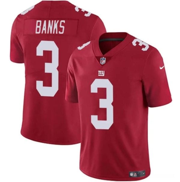 New York Giants #3 Deonte Banks Red 2023 F.U.S.E. Vapor Untouchable Limited Stitched Jersey
