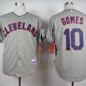 Indians #10 Yan Gomes Grey Cool Base Stitched Jersey