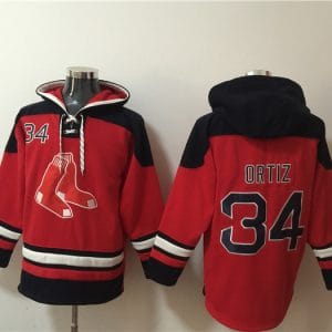 Boston Red Sox #34 David Ortiz Ageless Must-Have Lace-Up Pullover Hoodie