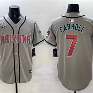 Arizona Diamondbacks #7 Corbin Carroll Gray Limited Stitched Jersey