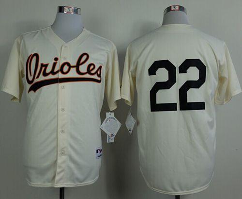 Orioles #22 Jim Palmer Cream 1954 Turn Back The Clock Stitched Jersey