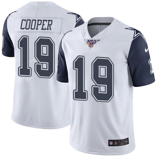 Dallas Cowboys 100th #19 Amari Cooper White Vapor Untouchable Limited Stitched Jersey
