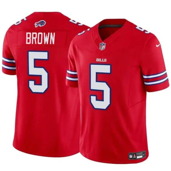 Buffalo Bills #5 Anthony Brown Red 2024 F.U.S.E. Vapor Untouchable Limited Stitched Jersey