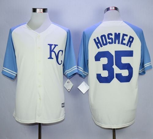 Royals #35 Eric Hosmer Cream Exclusive Vintage Stitched Jersey