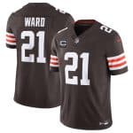 Cleveland Browns #21 Denzel Ward Brown 2025 F.U.S.E. With 2-Star C Patch Vapor Limited Stitched Jersey