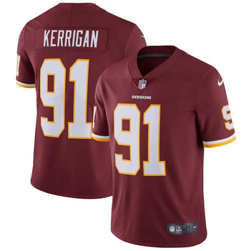 Washington Redskins #91 Ryan Kerrigan Burgundy Red Vapor Untouchable Limited Stitched Jersey