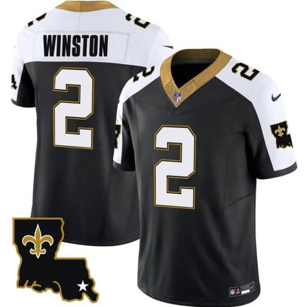 New Orleans Saints #2 Jameis Winston Black White 2023 F.U.S.E. 1987 Legacy Vapor Stitched Jersey