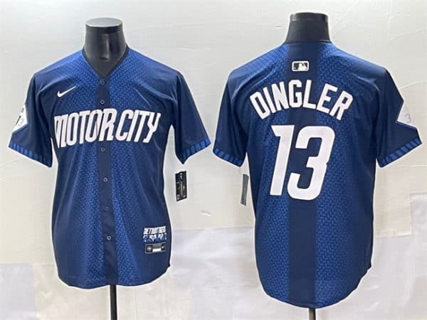 Detroit Tigers #13 Dillon Dingler 2024 Navy City Connect Cool Base Limited Stitched Jersey