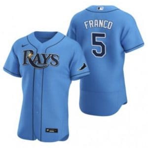 Tampa Bay Rays #5 Wander Franco Blue Flex Base Stitched Jersey