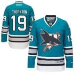 Sharks #19 Joe Thornton Teal 25th Anniversary Stitched Jersey