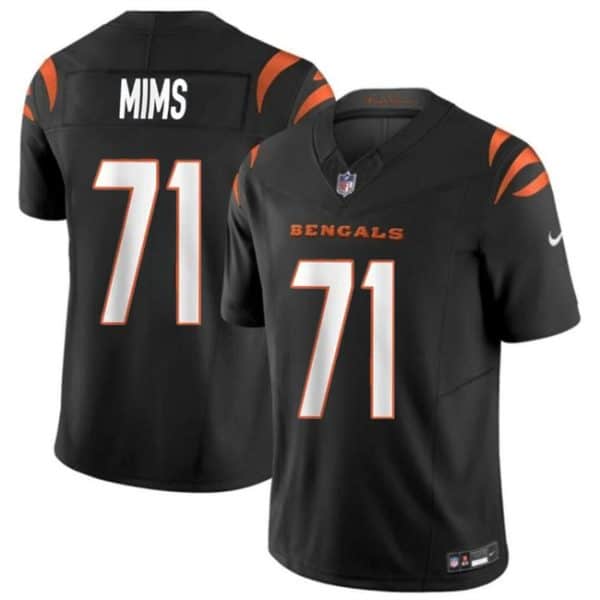 Cincinnati Bengals #71 Amarius Mims Black 2024 Draft F.U.S.E Vapor Untouchable Limited Stitched Jersey