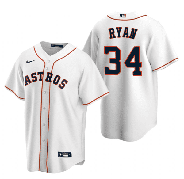 Houston Astros #34 Nolan Ryan White Cool Base Stitched Jersey